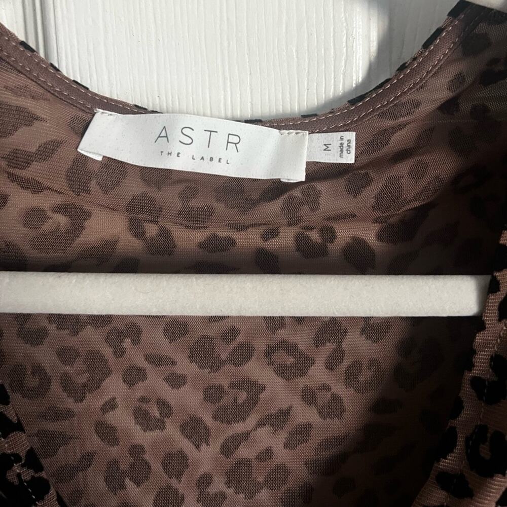 NWT ASTR Leopard Sheer bodysuit size medium New With Tags - Picture 7 of 12